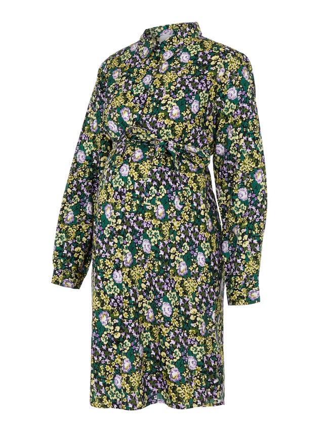 MAMA.LICIOUS Robes Regular Fit Col chemise Poignets smockés Manches classiques - 20017249