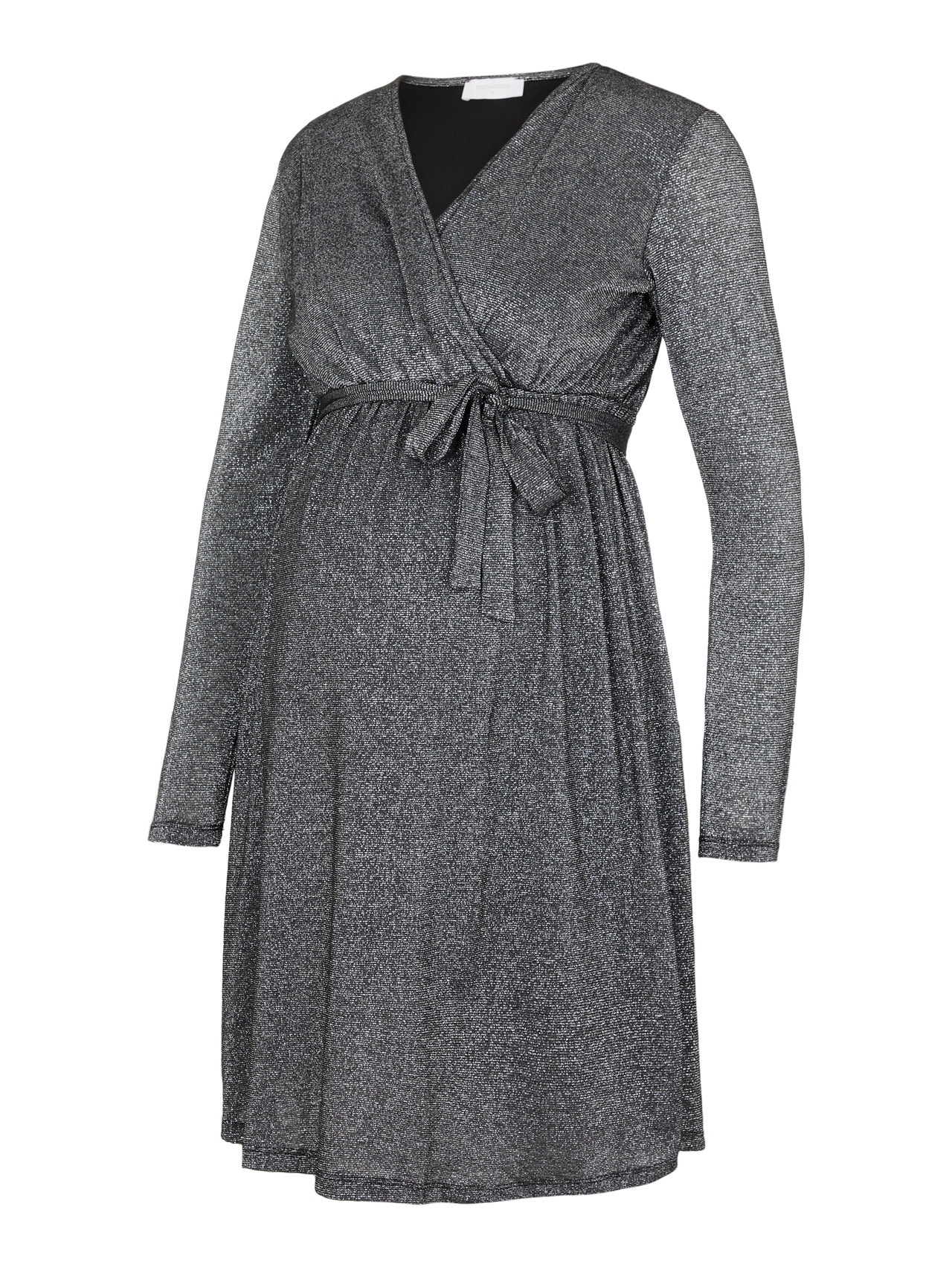 MAMA.LICIOUS Vestido corto Corte regular Cuello en V -Black - 20017293
