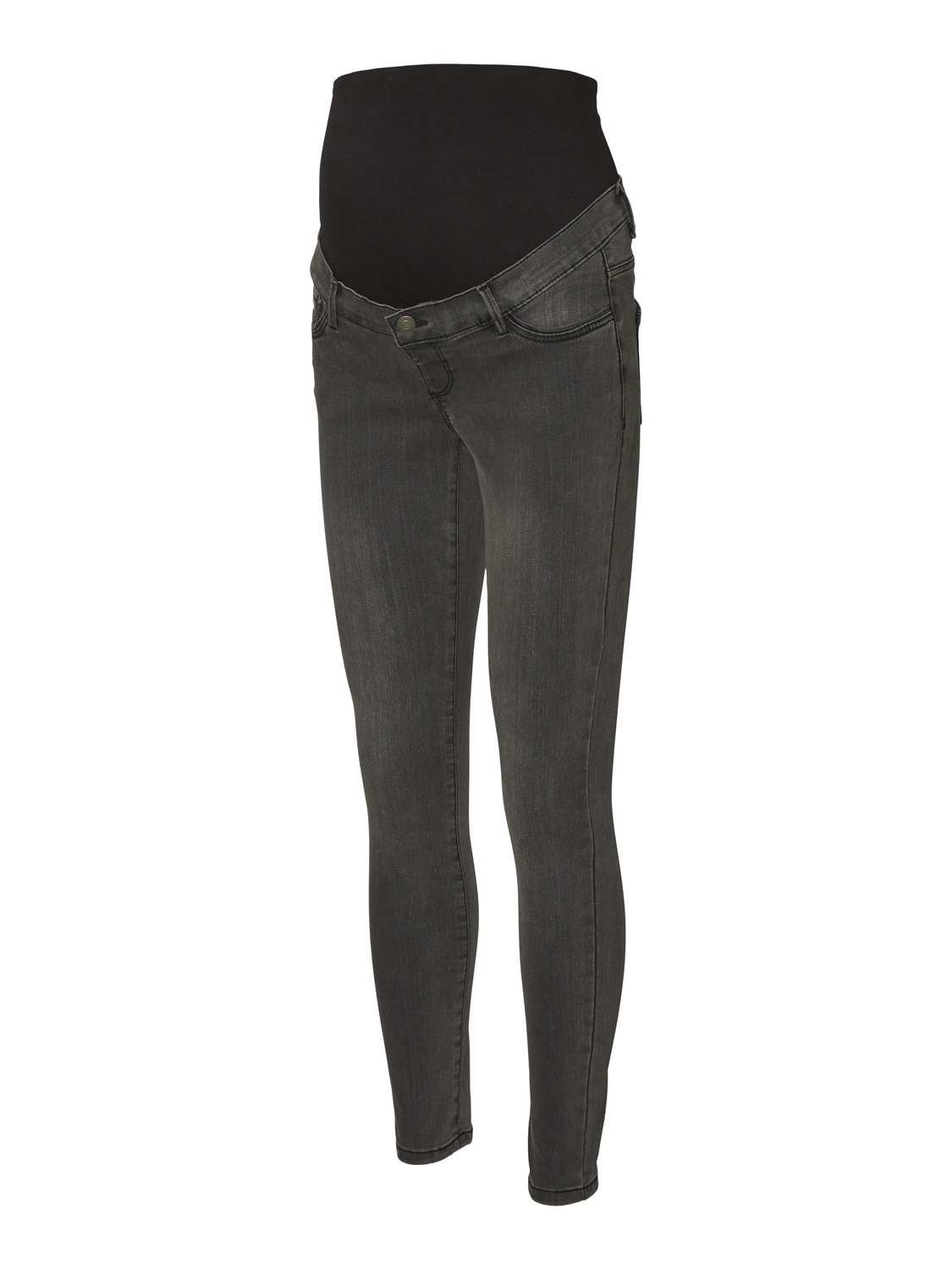 MAMA.LICIOUS Krój skinny Jeans -Dark Grey Denim - 20017299