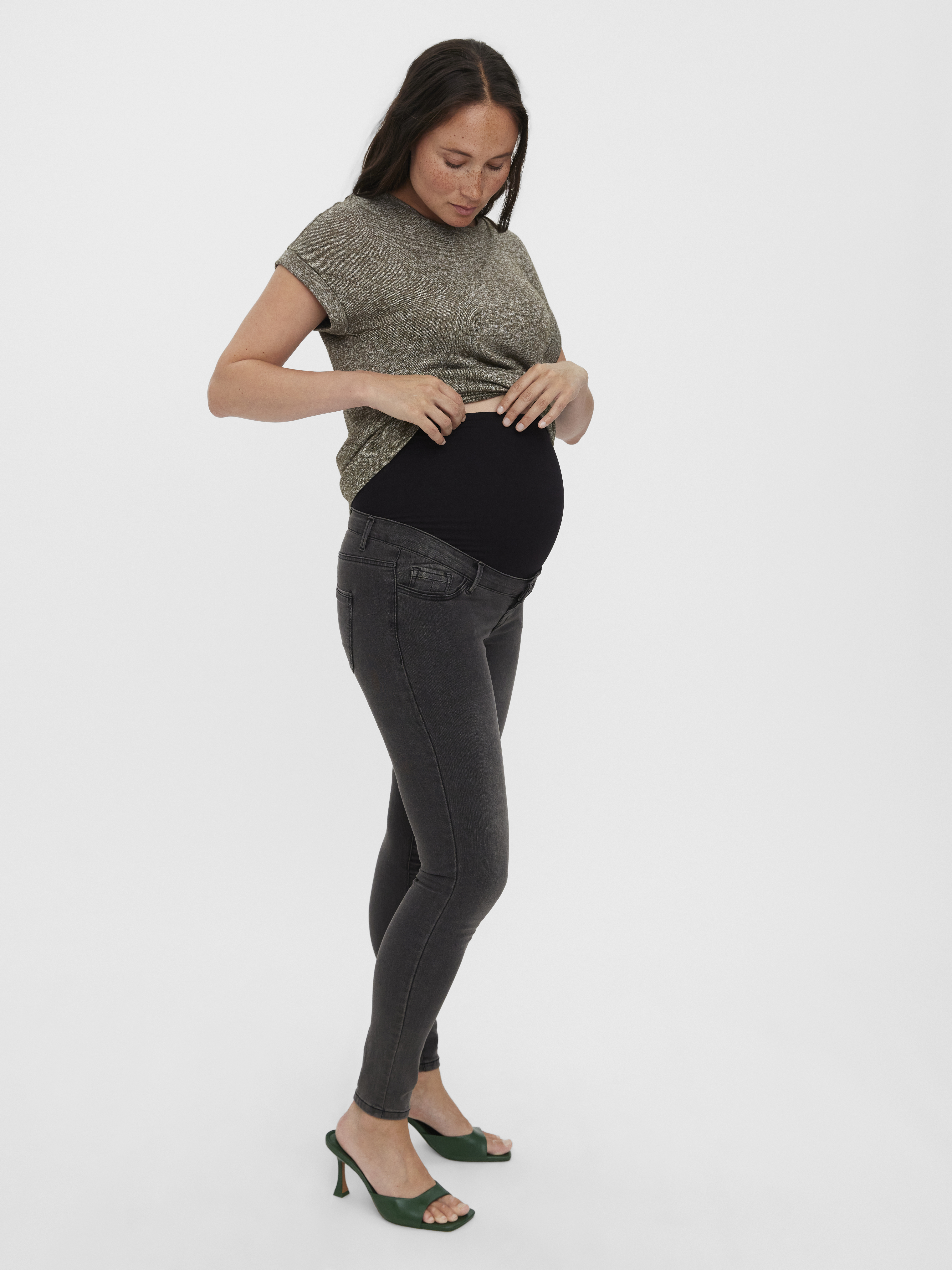 MAMA.LICIOUS Maternity-jeans -Dark Grey Denim - 20017299