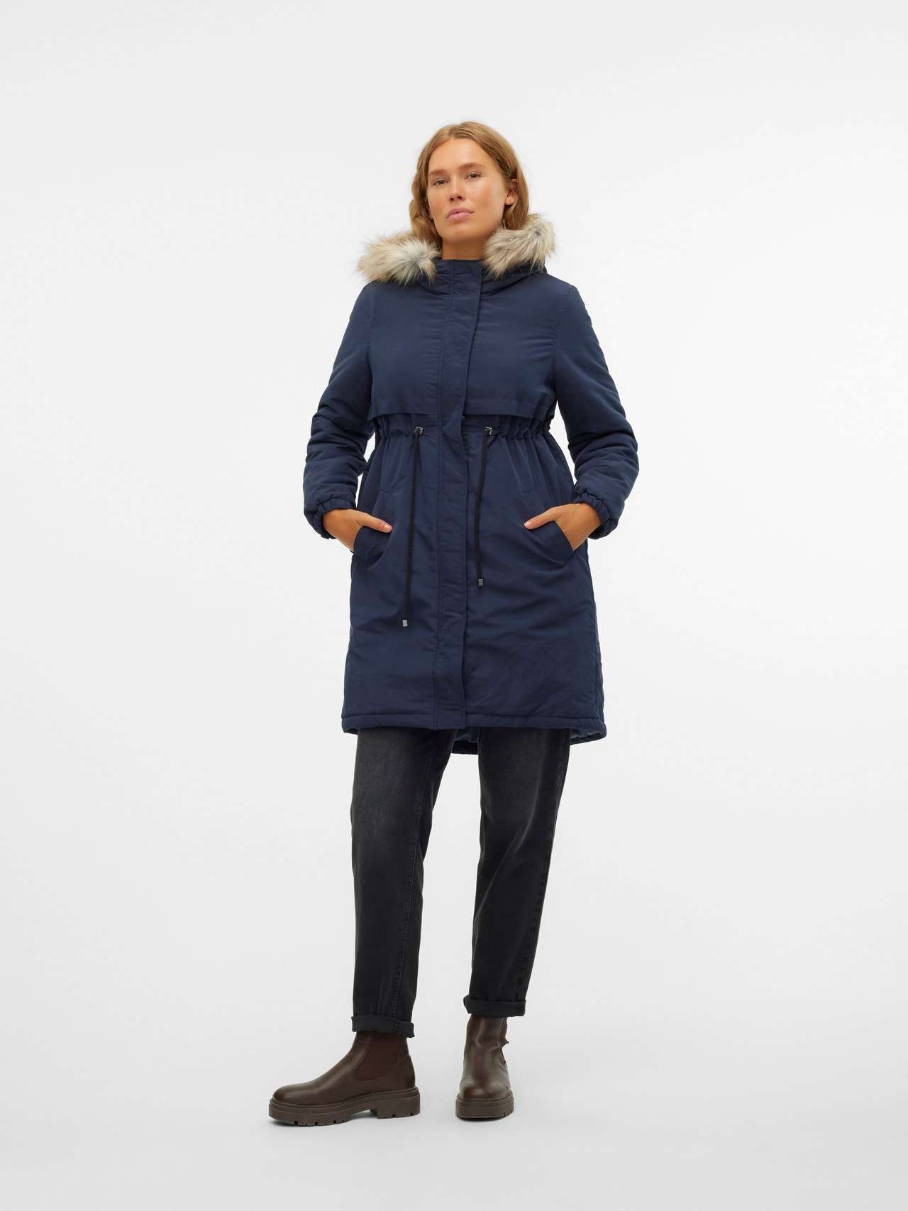 Mama Licious Umstandsjacke Blau Winterjacke Schwangerschaft 3-in-1