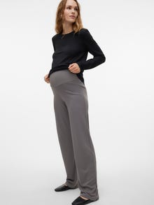 MAMA.LICIOUS Pantalones Corte straight Tiro alto -Charcoal Gray - 20017358