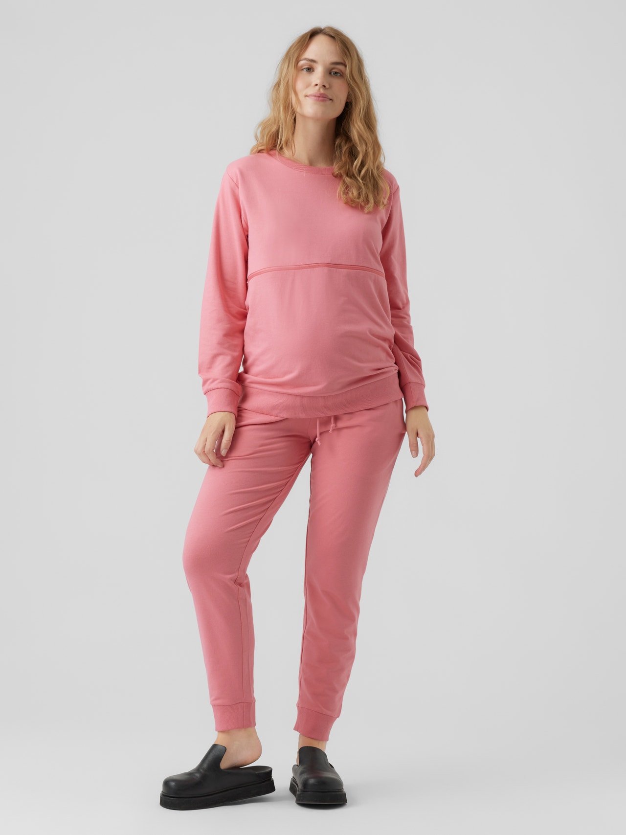 MAMA.LICIOUS Pantalons Comfort Fit -Pink Lemonade - 20017359