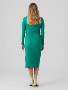 MAMA.LICIOUS Robes Bodycon Fit Col en V Manches classiques -Pepper Green - 20017421