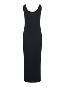 MAMA.LICIOUS Vestido largo Corte regular Cuello en U -Black - 20017430