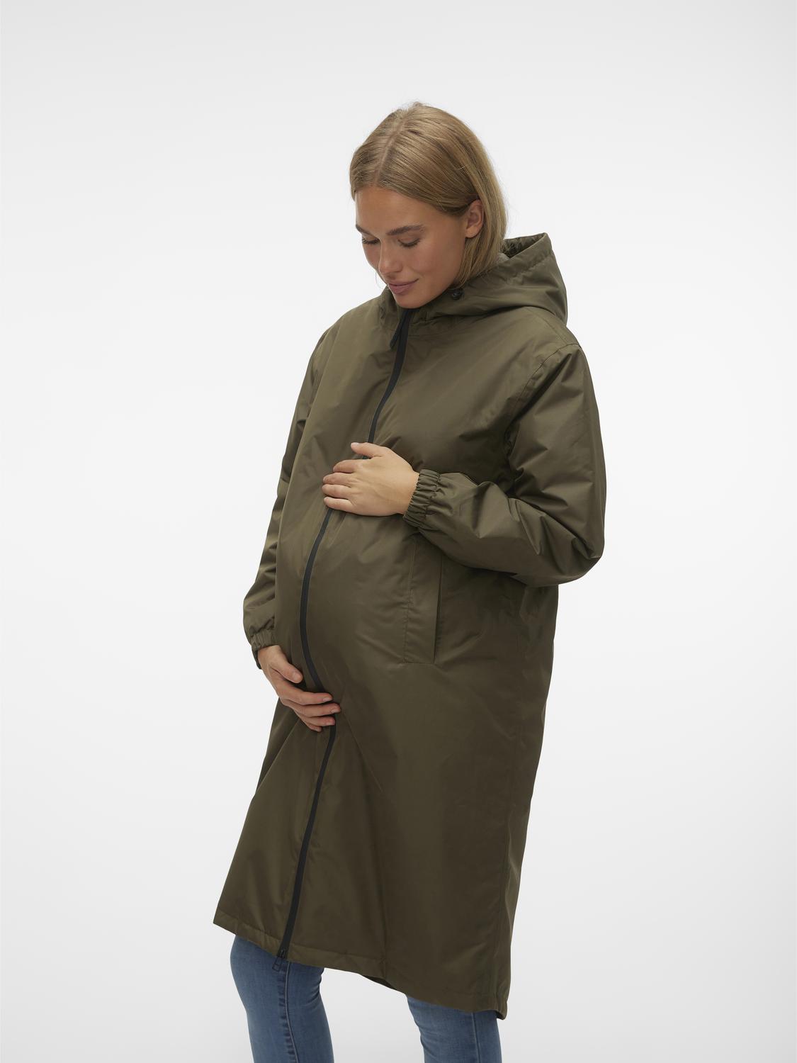 MAMA.LICIOUS Maternity-rainjacket -Ivy Green - 20017485