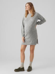 MAMA.LICIOUS Knitted maternity-dress -Light Grey Melange - 20017636