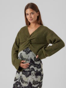 MAMA.LICIOUS Umstands-strickpullover -Winter Moss - 20017673