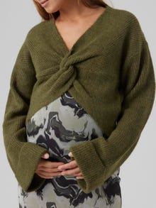 MAMA.LICIOUS Umstands-strickpullover -Winter Moss - 20017673