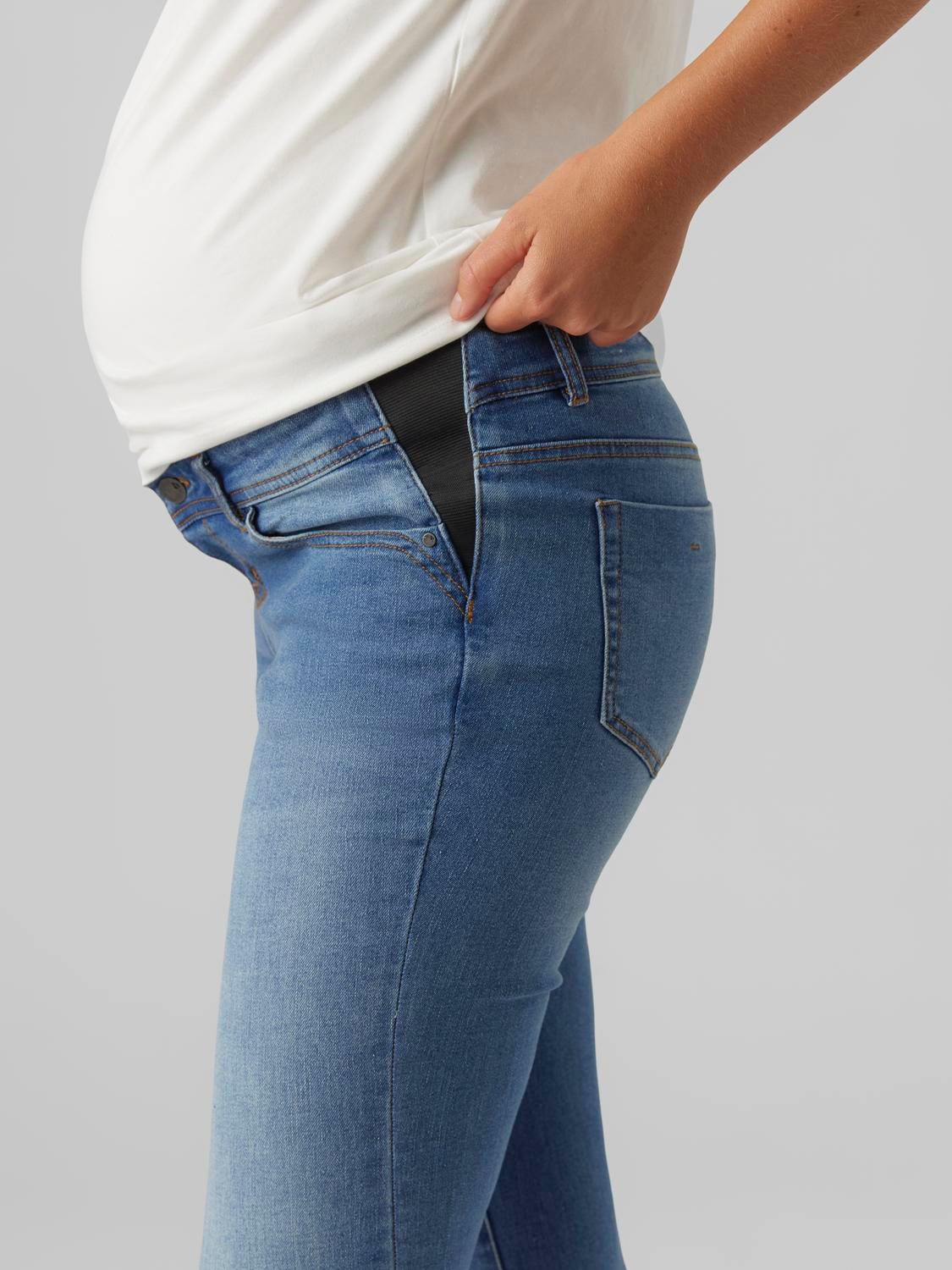 Jeans Slim Fit Taille basse Bleu clair MAMA.LICIOUS