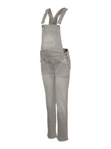 MAMA.LICIOUS Salopette in jeans Straight Fit Tracolla singola staccabile con fibbia regolabile -Light Grey Denim - 20017700