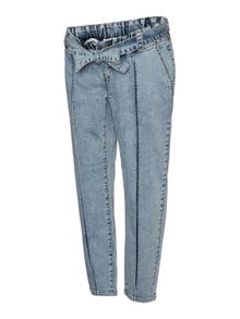 MAMA.LICIOUS Regular Fit Mid waist Jeans -Light Blue Denim - 20017740