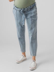 MAMA.LICIOUS Regular Fit Mid waist Jeans -Light Blue Denim - 20017740