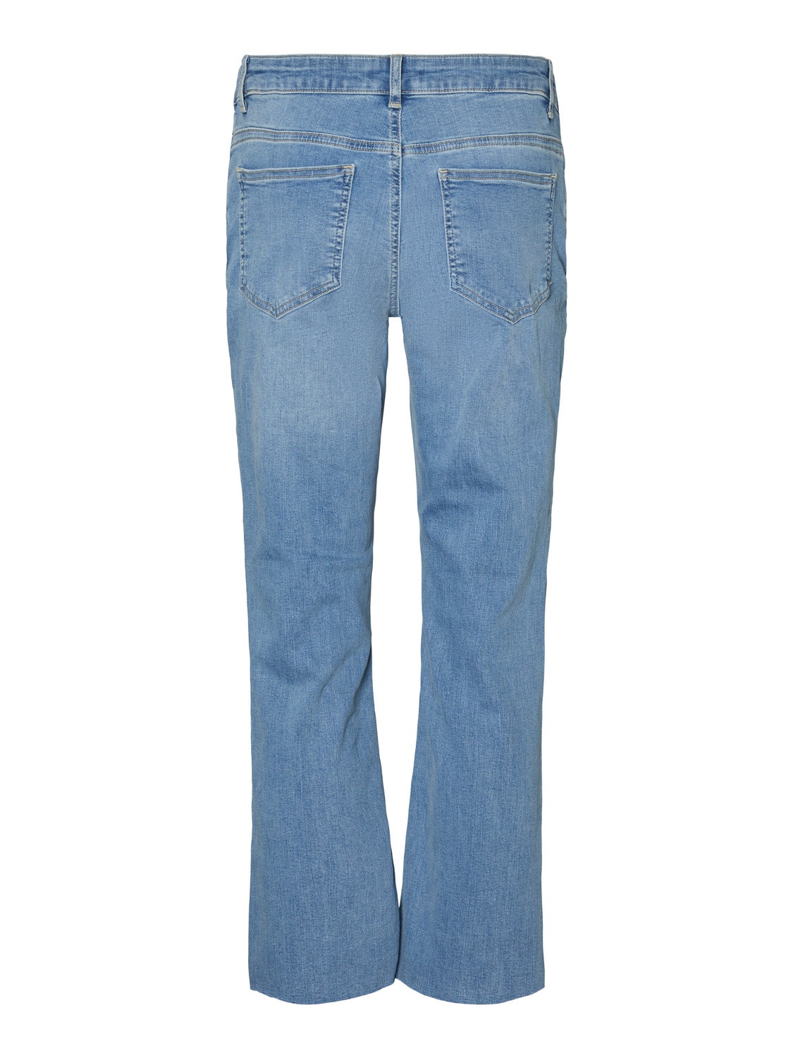 MAMA.LICIOUS Utsvängd passform Låg midja Jeans -Light Blue Denim - 20017746