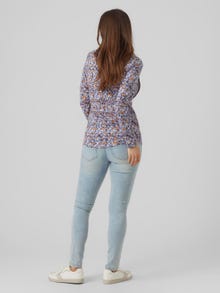 MAMA.LICIOUS Jeans Slim Fit Taille extra haute -Light Blue Denim - 20017757