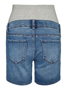 MAMA.LICIOUS Shorts Slim Fit Vita alta -Medium Blue Denim - 20017769