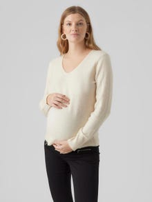 MAMA.LICIOUS Knitted maternity-pullover -Birch - 20017784