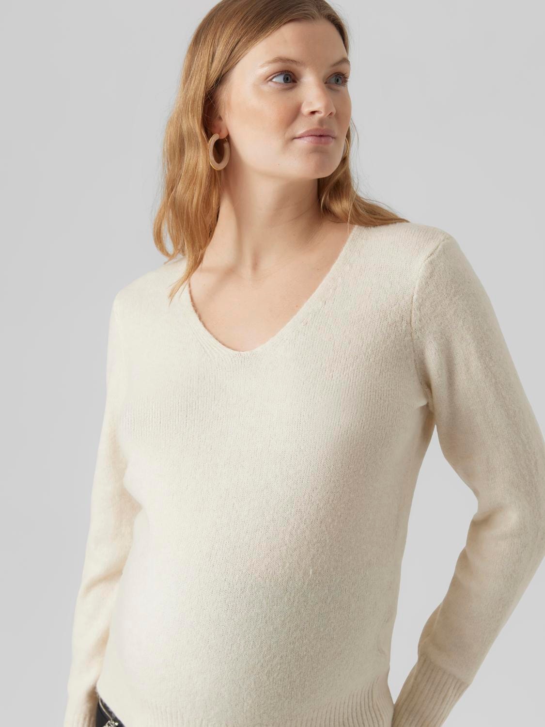 MAMA.LICIOUS Umstands-strickpullover -Birch - 20017784