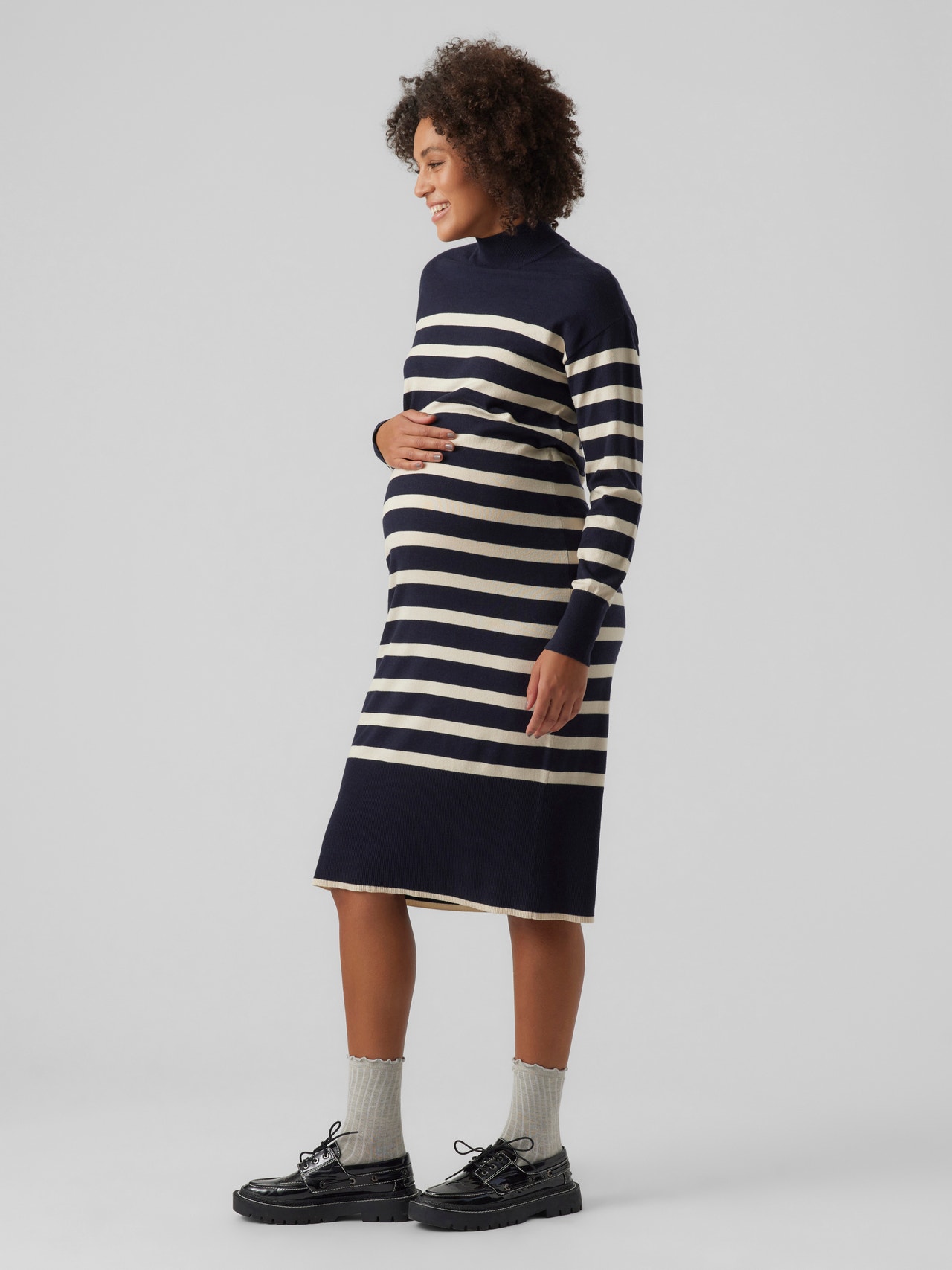MAMA.LICIOUS Knitted maternity-dress -Navy Blazer - 20017788