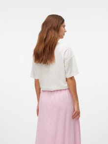MAMA.LICIOUS T-shirt Loose Fit Scollo a U -Snow White - 20017922