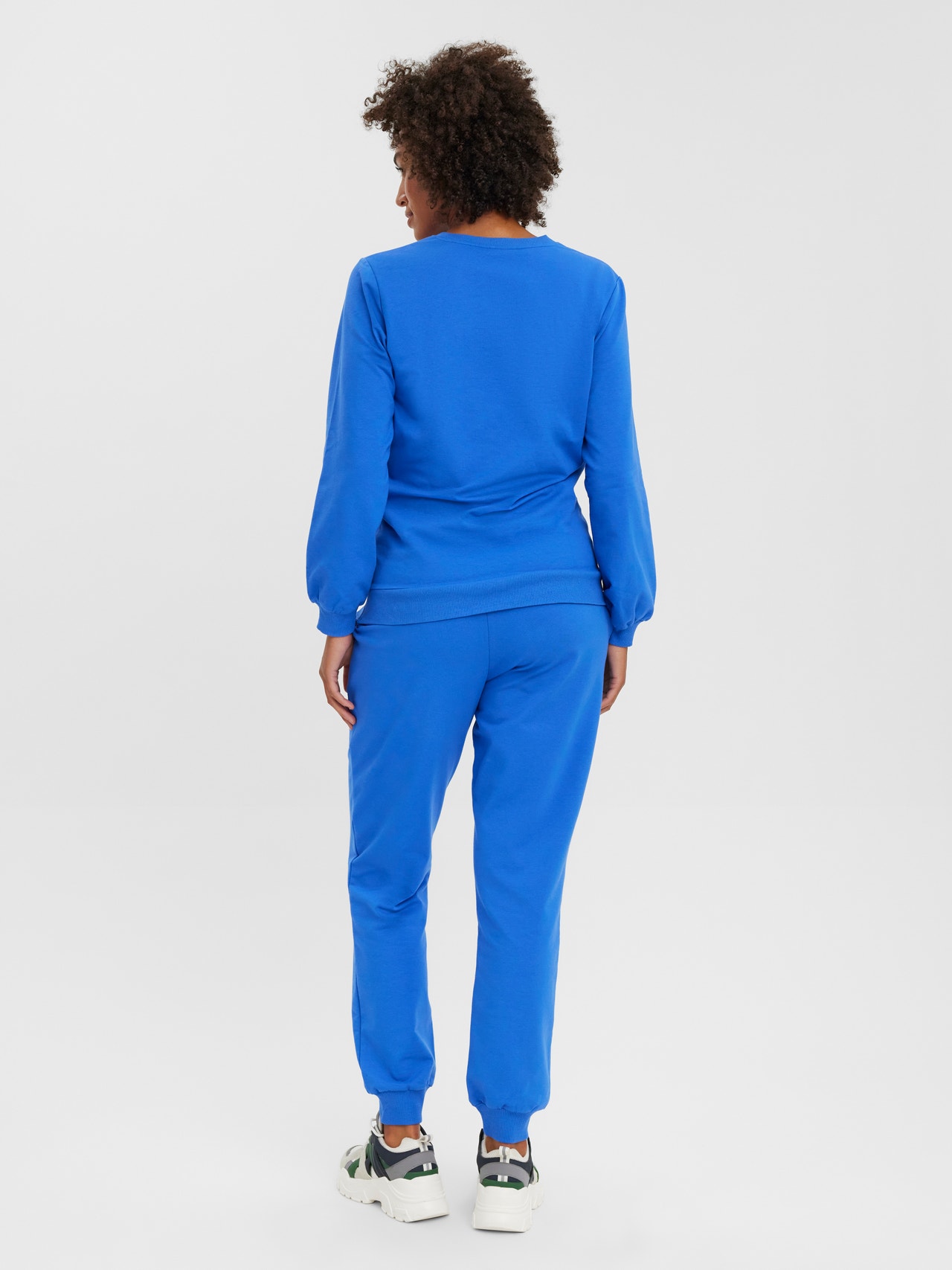 MAMA.LICIOUS Pantaloni Regular Fit Dettaglio elasticizzato -Palace Blue - 20017954