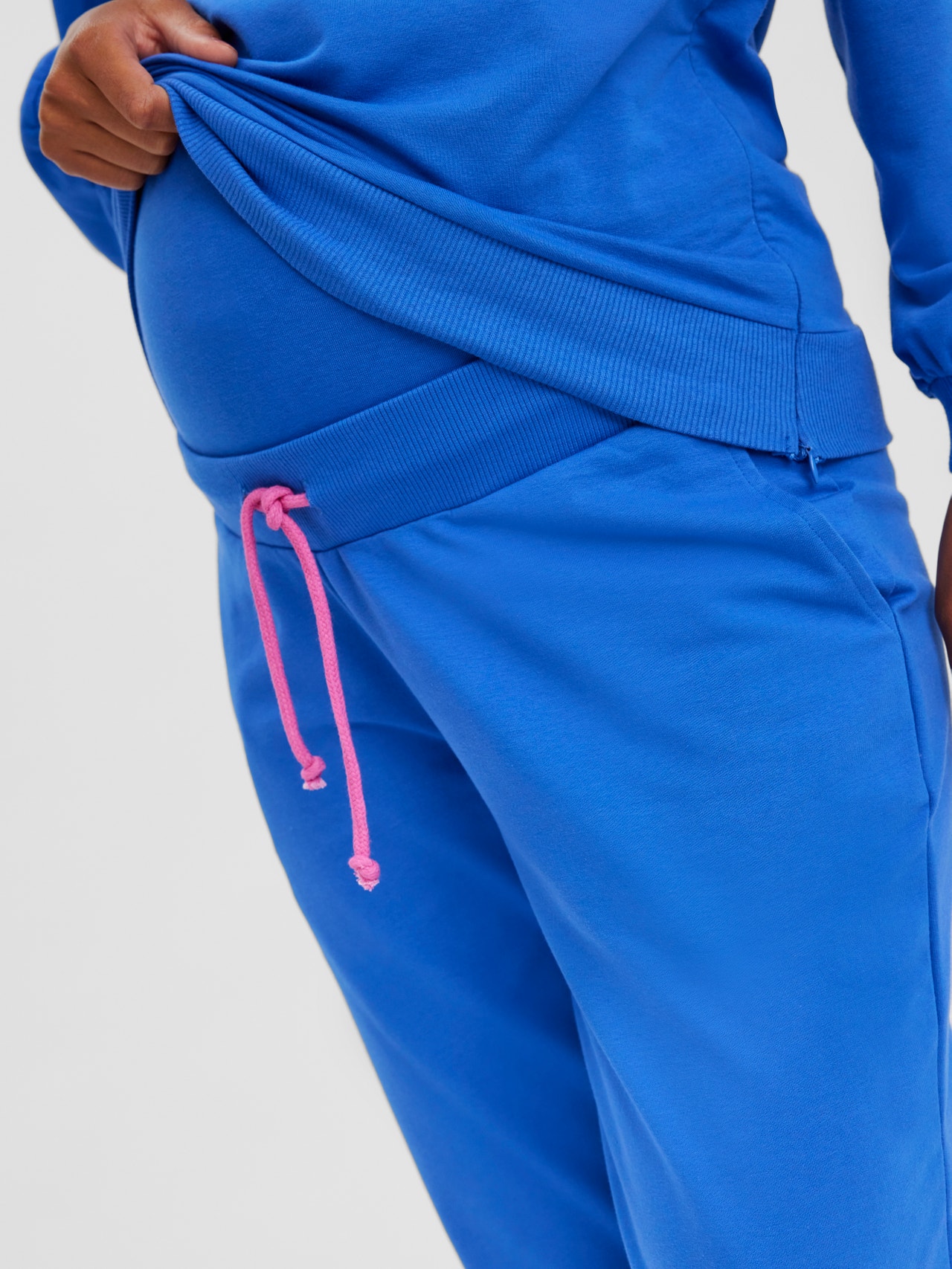 MAMA.LICIOUS Krój regularny Element elastyczny Spodnie -Palace Blue - 20017954