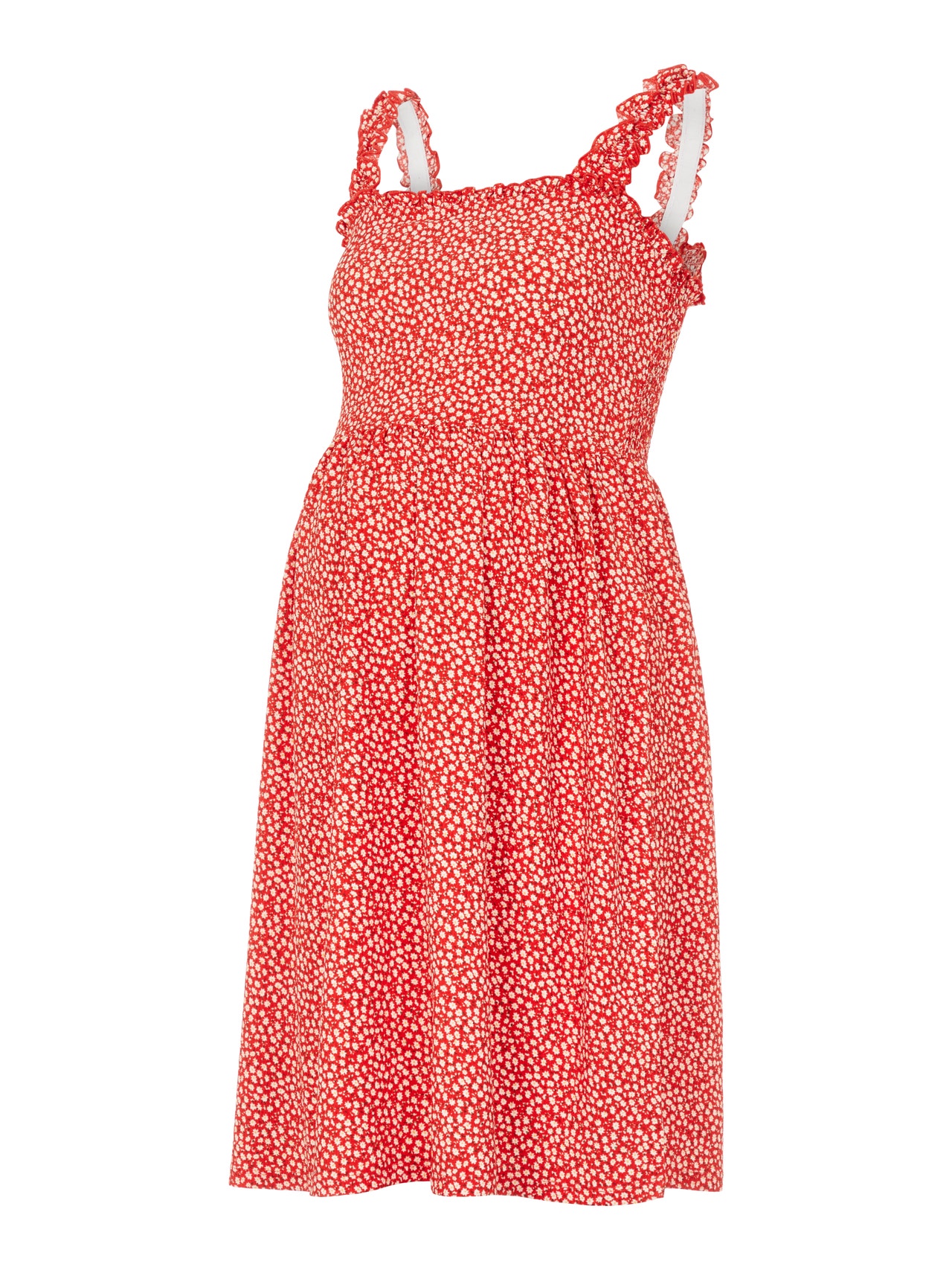 MAMA.LICIOUS Krój regularny Kwadratowy dekolt Sukienka -High Risk Red - 20018002