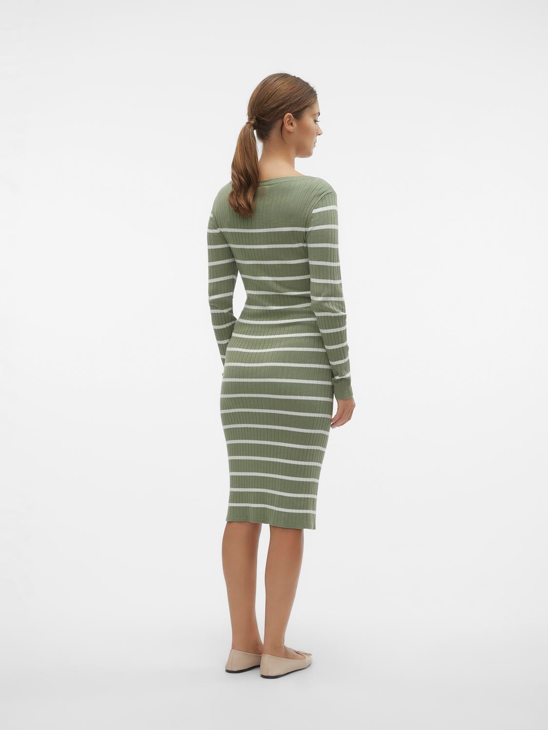MAMA.LICIOUS Knitted maternity-dress -Hedge Green - 20018080