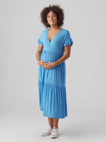 MAMA.LICIOUS MLHELEN Maternity Dress -Azure Blue - 20018146