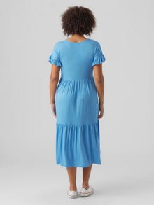 MAMA.LICIOUS Krój regularny Dekolt w serek Sukienka -Azure Blue - 20018146