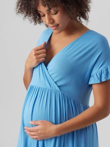 MAMA.LICIOUS MLHELEN Vestido de Maternidad -Azure Blue - 20018146