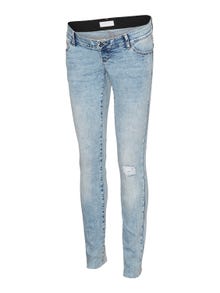 MAMA.LICIOUS Jeans Slim Fit Taille basse -Light Blue Denim - 20018220