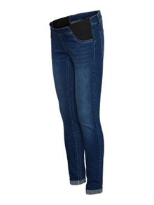 MAMA.LICIOUS Skinny Fit Low waist Fold up hems Jeans -Medium Blue Denim - 20018268