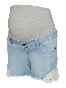 MAMA.LICIOUS Umstands-shorts -Light Blue Denim - 20018293