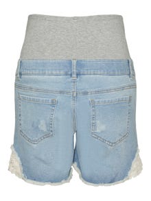 MAMA.LICIOUS Umstands-shorts -Light Blue Denim - 20018293