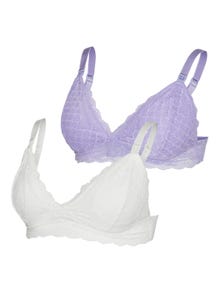 MAMA.LICIOUS 2-pack bras -Violet Tulip - 20018306