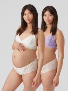 Mamalicious Maternity 2 pack nursing bra and 2 pack thong set in