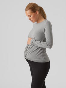 MAMA.LICIOUS Zwangerschaps-top -Light Grey Melange - 20018310