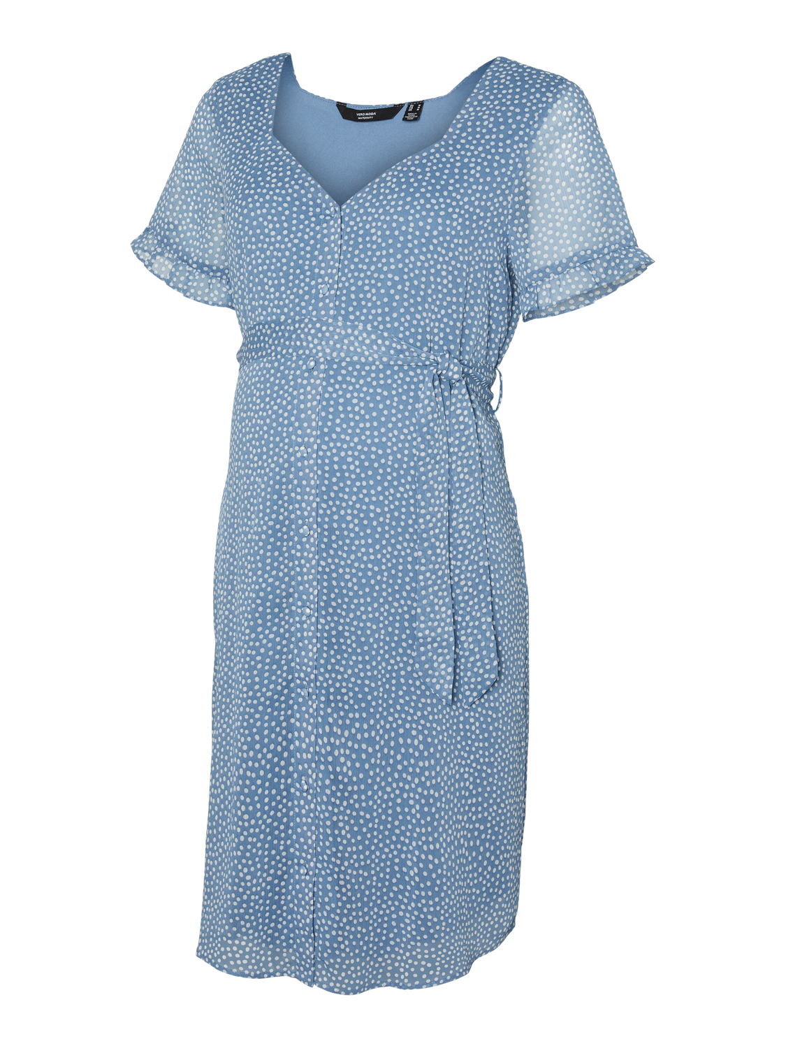 MAMA.LICIOUS Krój regularny Dekolt w serek Krótka sukienka -Coronet Blue - 20018365