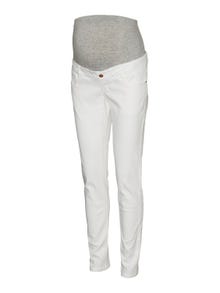 MAMA.LICIOUS Krój slim Jeans -White Denim - 20018485