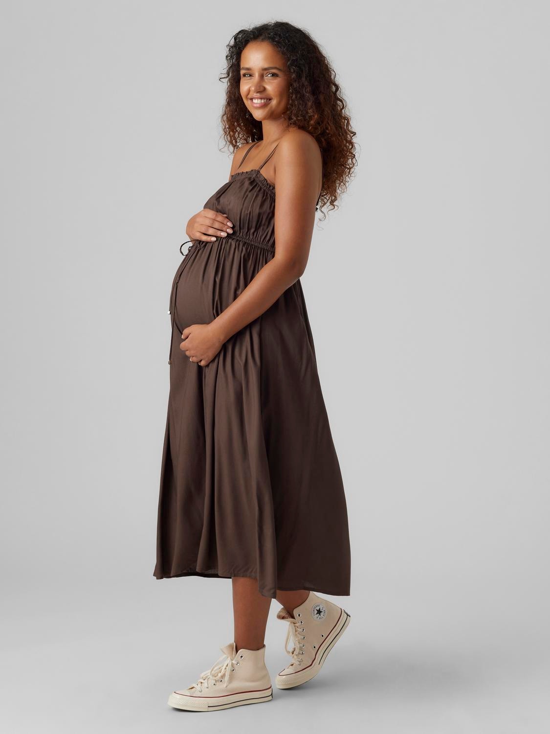 MAMA.LICIOUS Maternity-dress -Seal Brown - 20018534