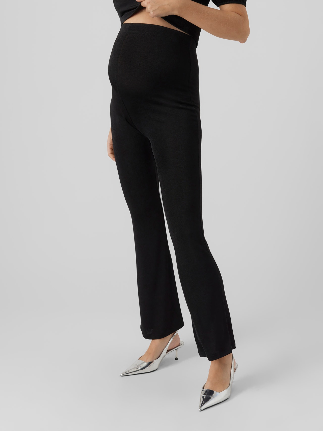 MAMA.LICIOUS Pantalons Regular Fit Taille haute -Black - 20018568