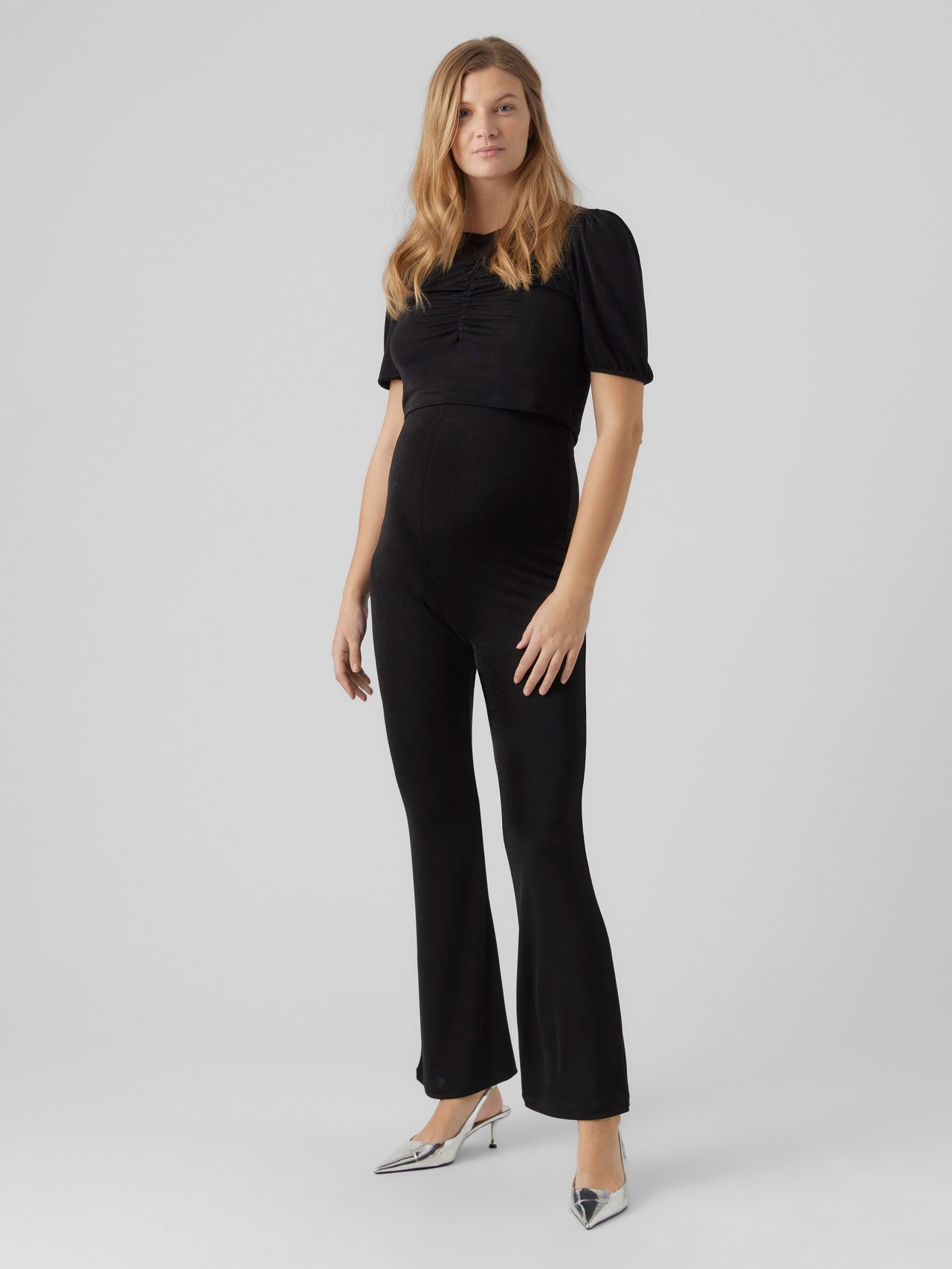 MAMA.LICIOUS Regular Fit High rise Trousers -Black - 20018568