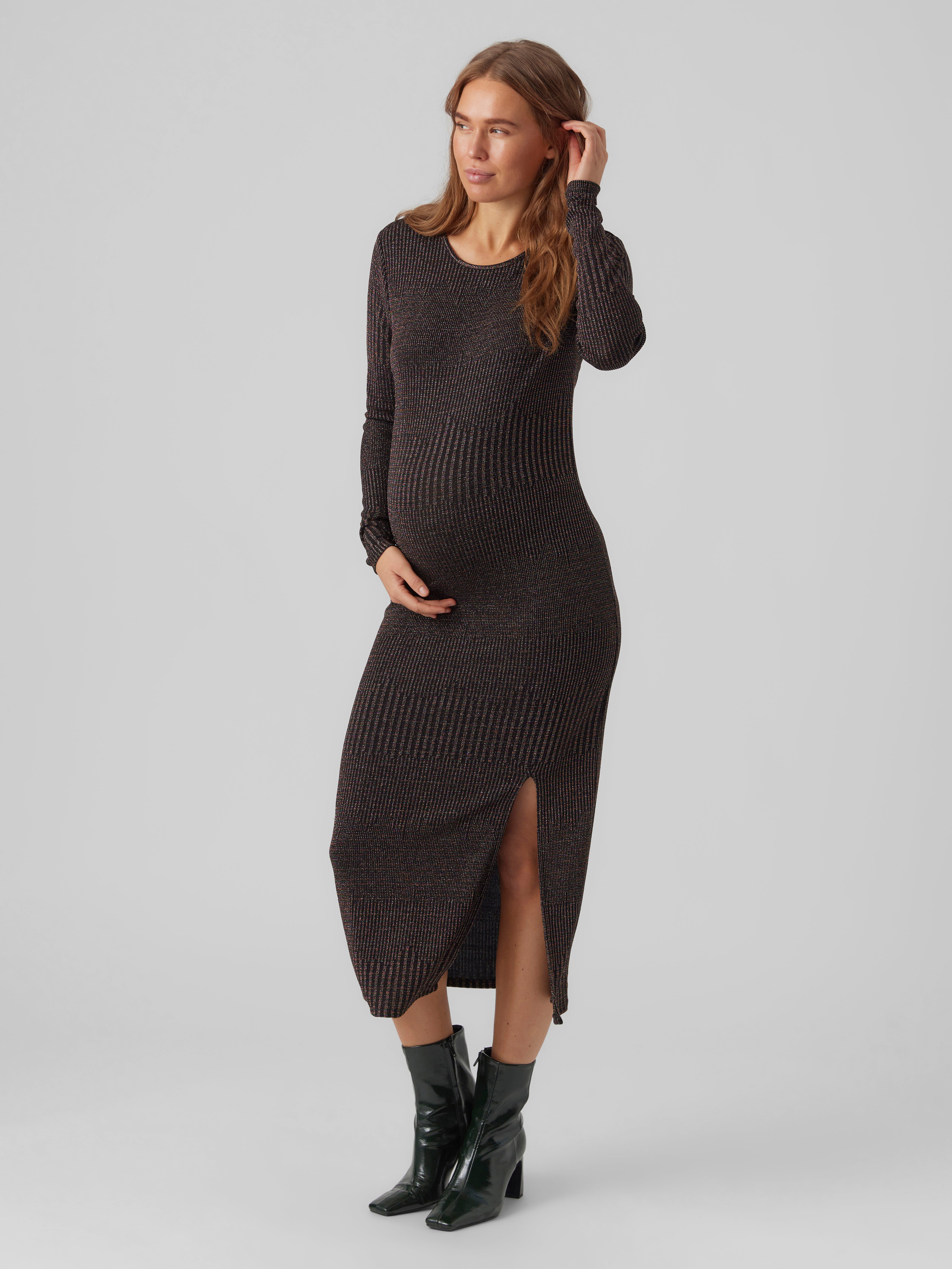 Long sleeve outlet fitted maternity dress