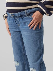 MAMA.LICIOUS Mom Fit Middels høy midje Jeans -Medium Blue Denim - 20018616