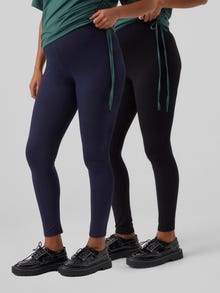 MAMA.LICIOUS Confezione da 2 Leggings Slim Fit -Navy Blazer - 20018623