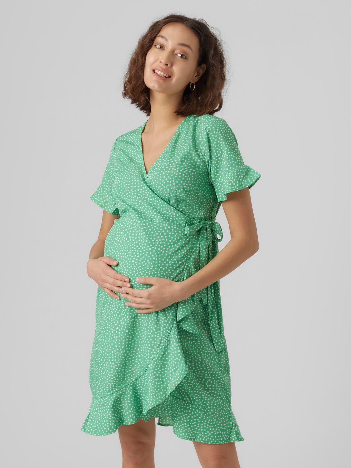 MAMA.LICIOUS Maternity-dress -Bright Green - 20018656