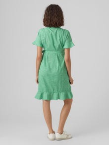 MAMA.LICIOUS Krój regularny Dekolt w serek Krótka sukienka -Bright Green - 20018656