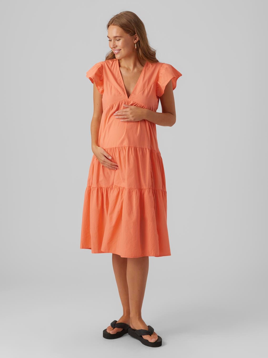 MAMA.LICIOUS Maternity-dress -Georgia Peach - 20018788