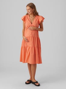 MAMA.LICIOUS VMMJARLOTTE Gravidklänning -Georgia Peach - 20018788